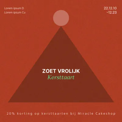 Kerstpromotie in rood met een eenvoudig concept