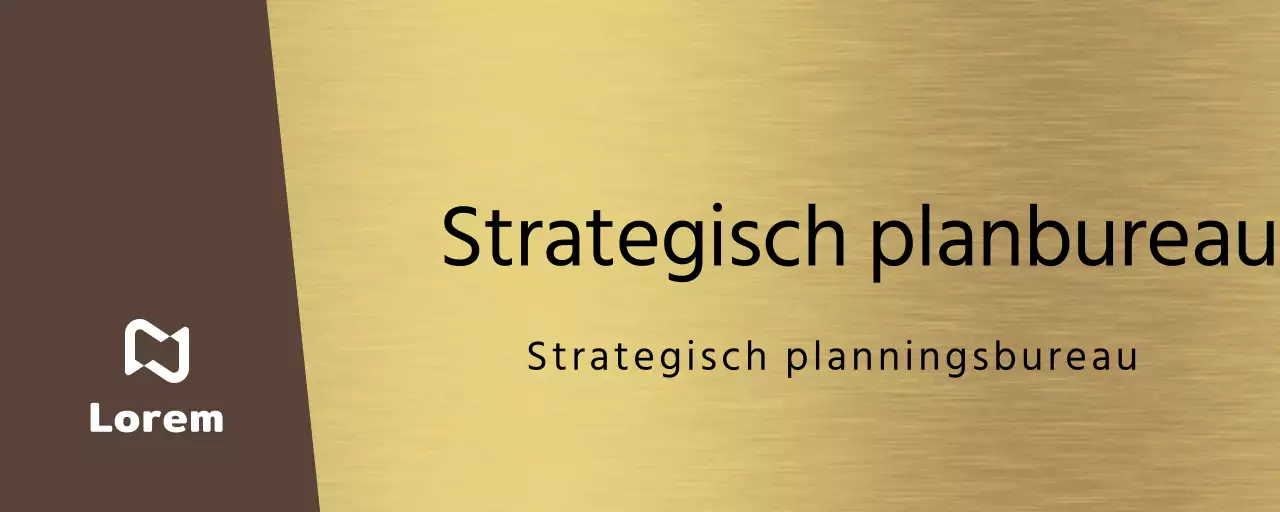 Eenvoudig plaatsaanduidingsteken met bruine en zwarte namen van bedrijfsafdelingen en vierkante vormen