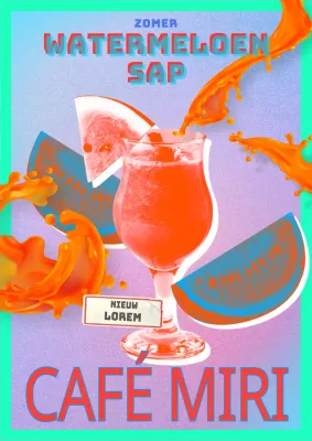 Promoot je nieuwe zomersappenmenu met een pop-artconcept