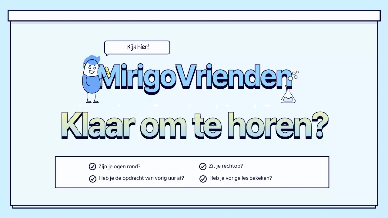 Oriëntatie wetenschapsklas