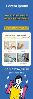 Geelblauwe illustratie ter bevordering van netheid