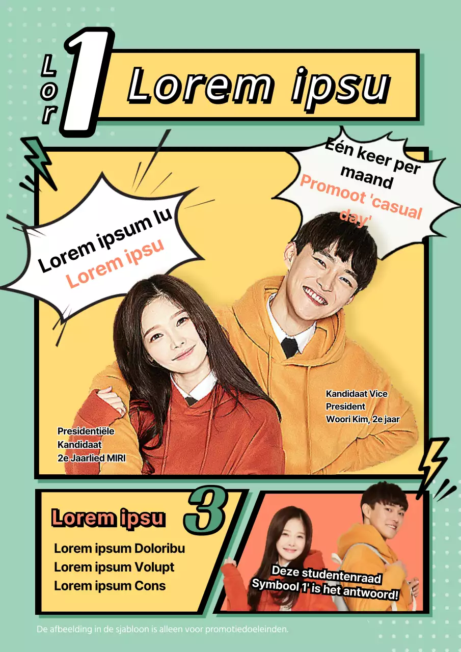 Promoot je kandidatuur voor studentenraad met een stripconcept