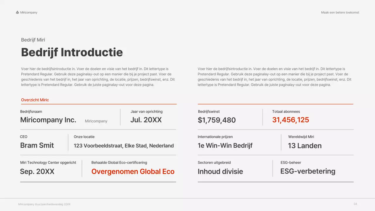 ESG-rapport met een rood, kleurrijk concept
