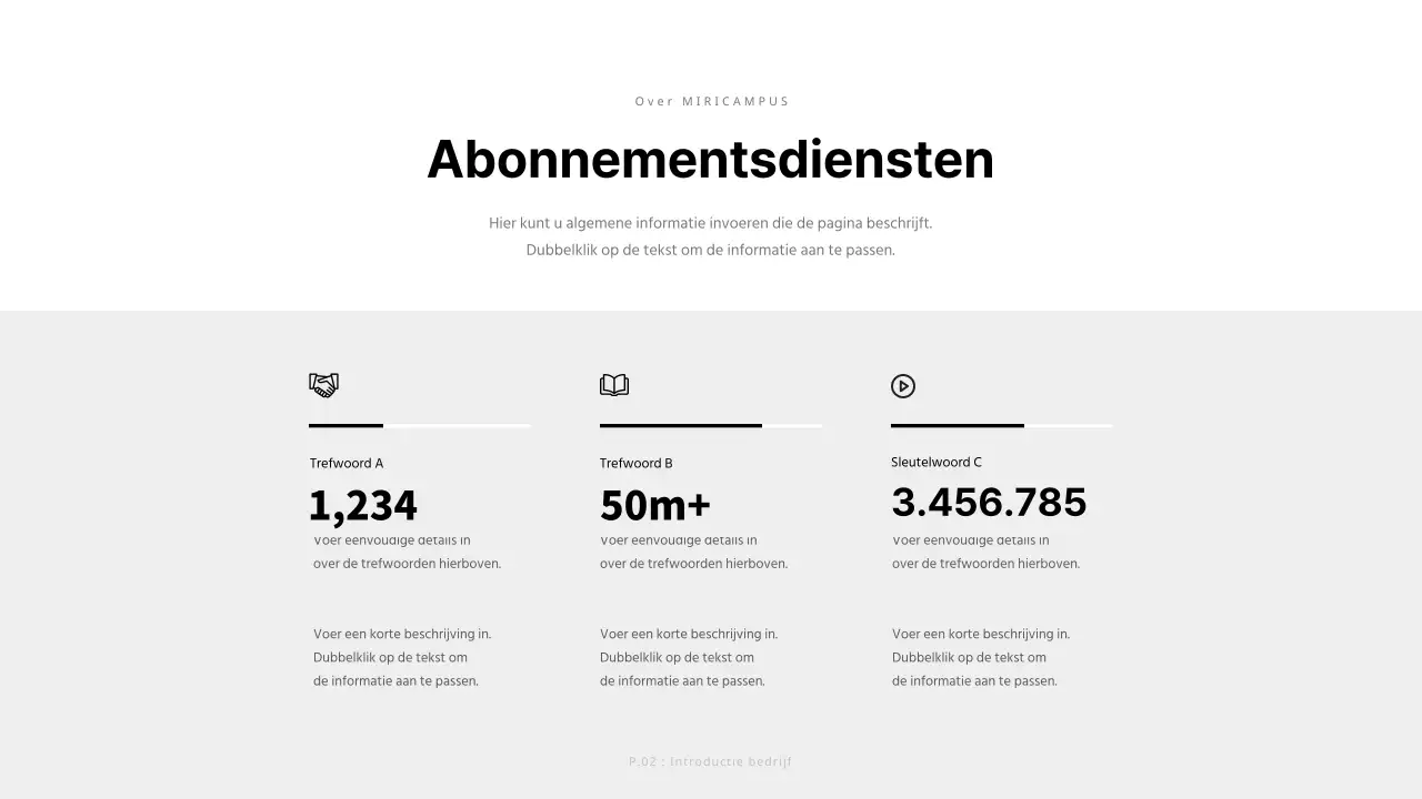 Businessplan voor bedrijven in grijstinten