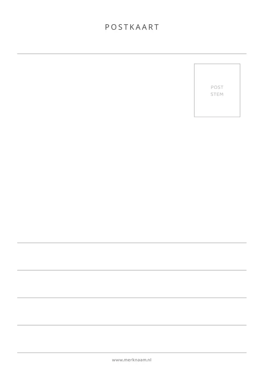 Eenvoudige Postkaart Ontwerp Poster met Landschapsfotografie