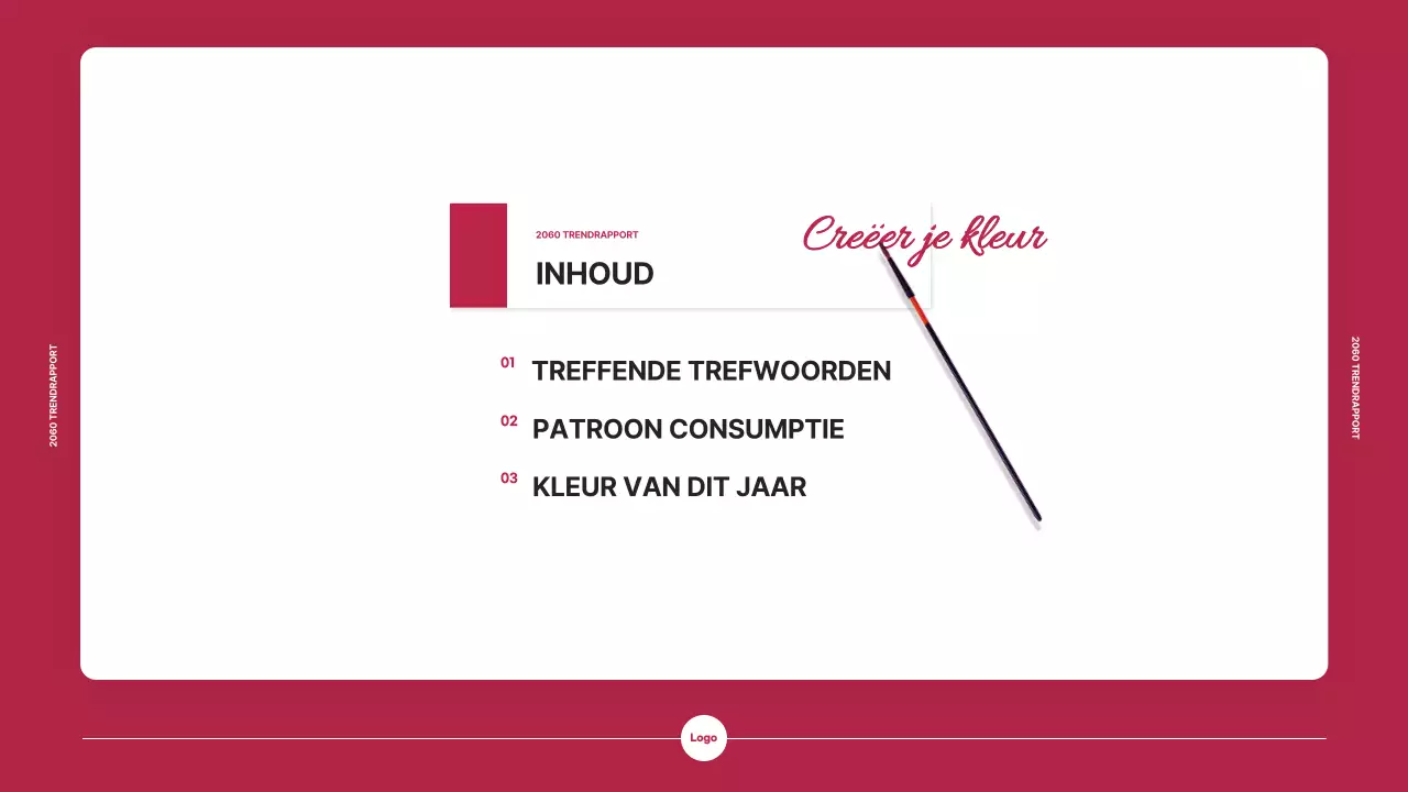 Thema Marketingtrends Rapport met Roze Kleurfragment