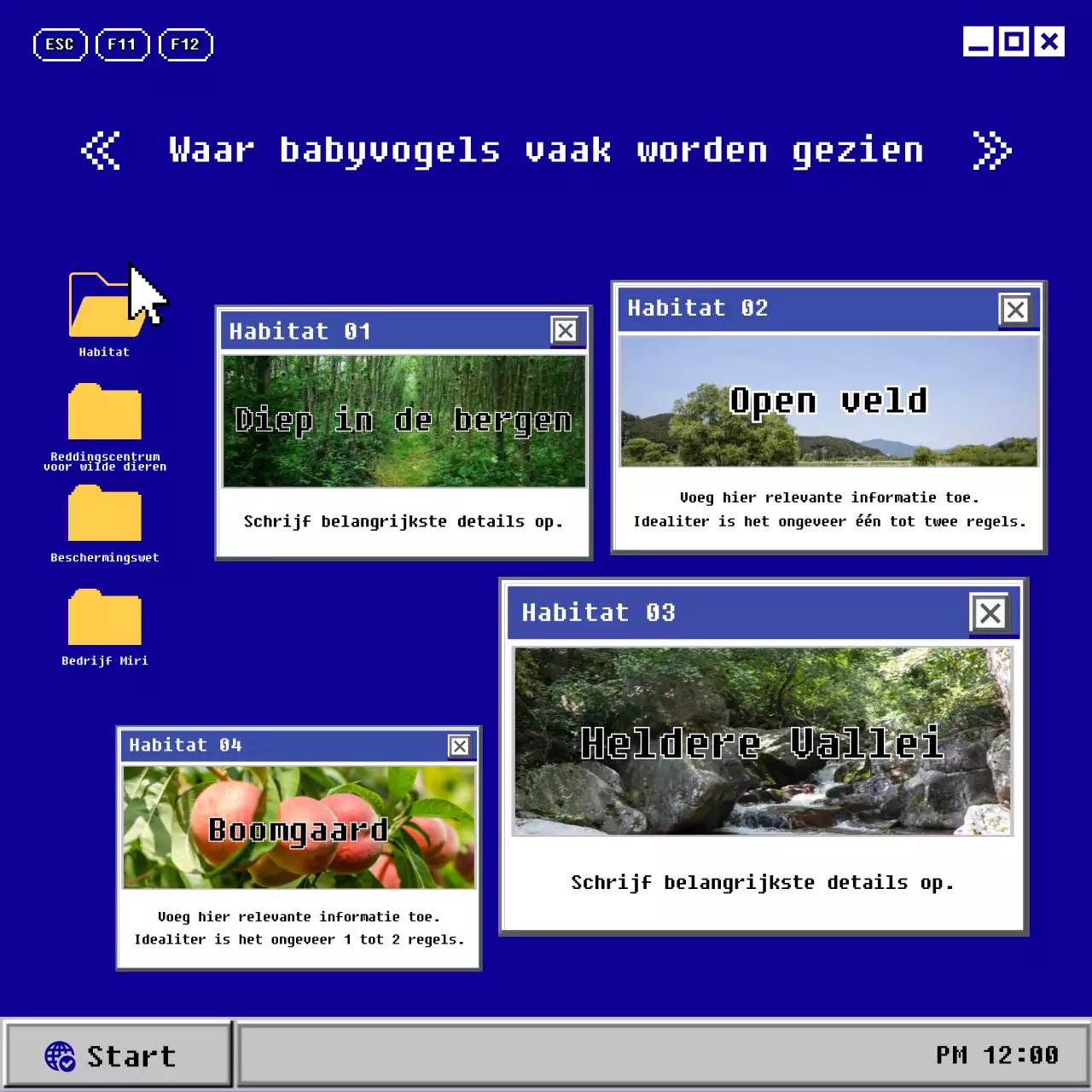 De oude blauw met grijze computer babyvogel CardNews