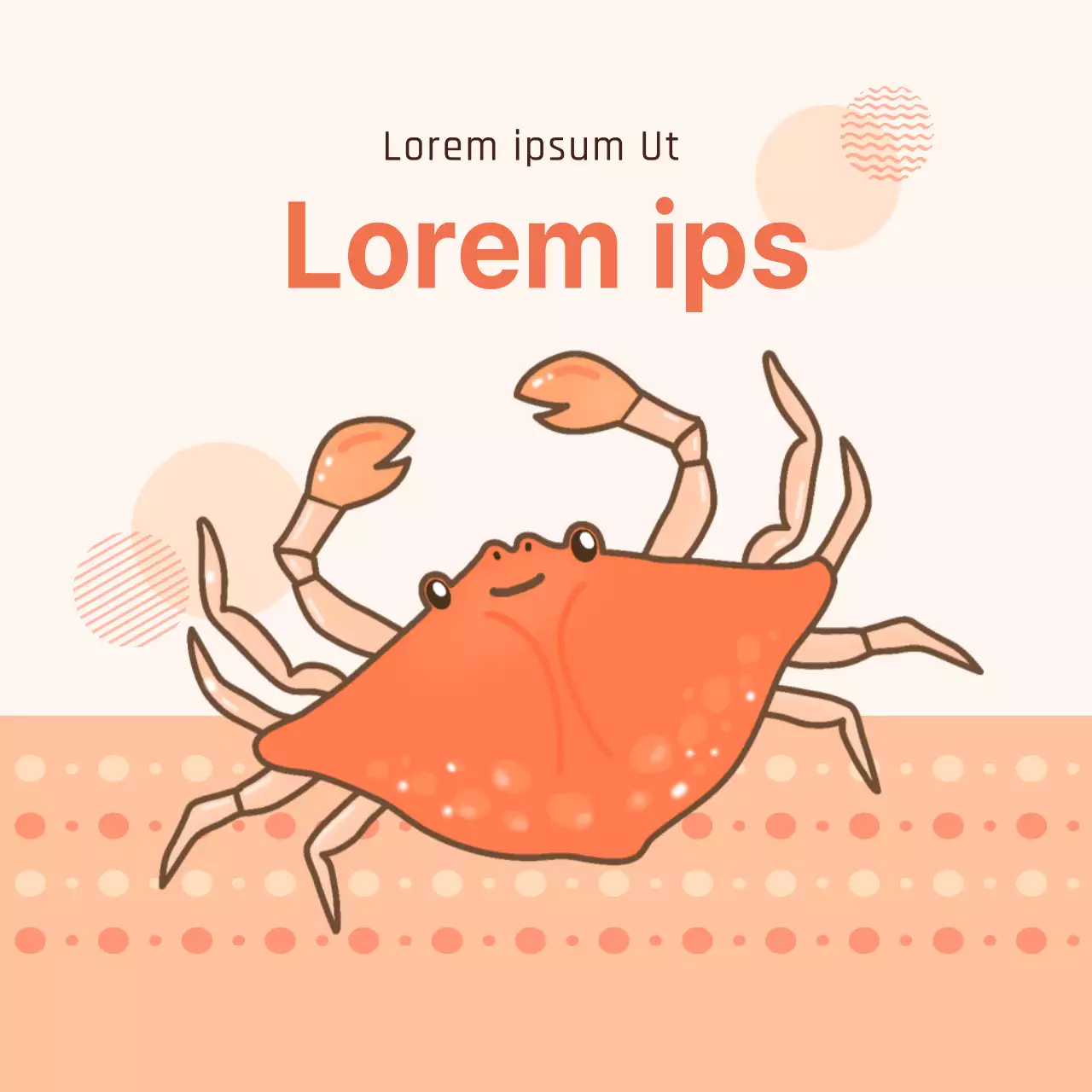 Krab Vlees Cirkel Sticker