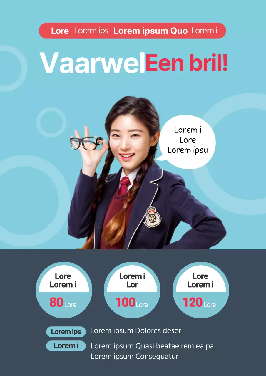 Rood Blauw Patroon SAT Event Oogheelkunde Promotie