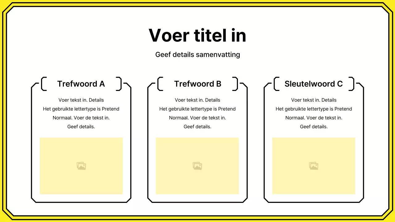 Markeer trefwoorden in een eenvoudige lijnstijl in geel en mint