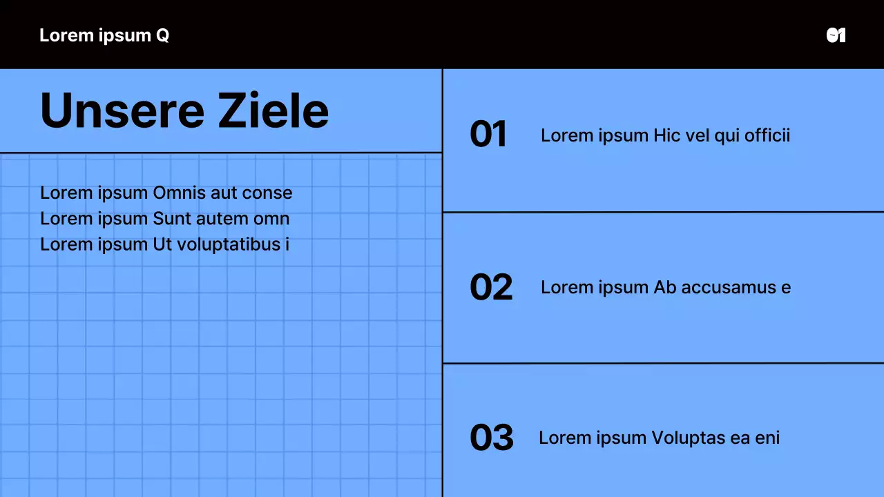 Marketing-Studienpräsentation mit blauem Notizbuchkonzept