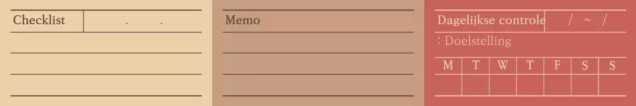 Schoon notitieblok conceptpatroon in warme kleuren