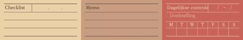 Schoon notitieblok conceptpatroon in warme kleuren