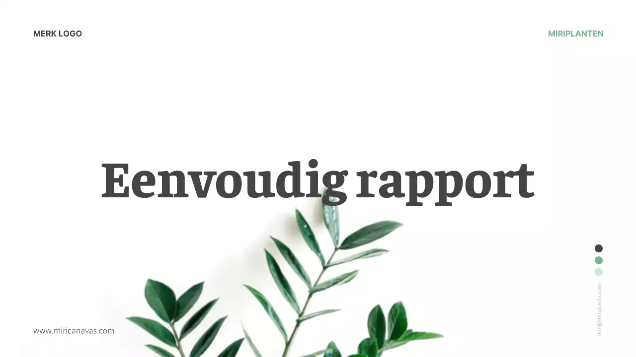 Groen en wit thema plantensjabloon