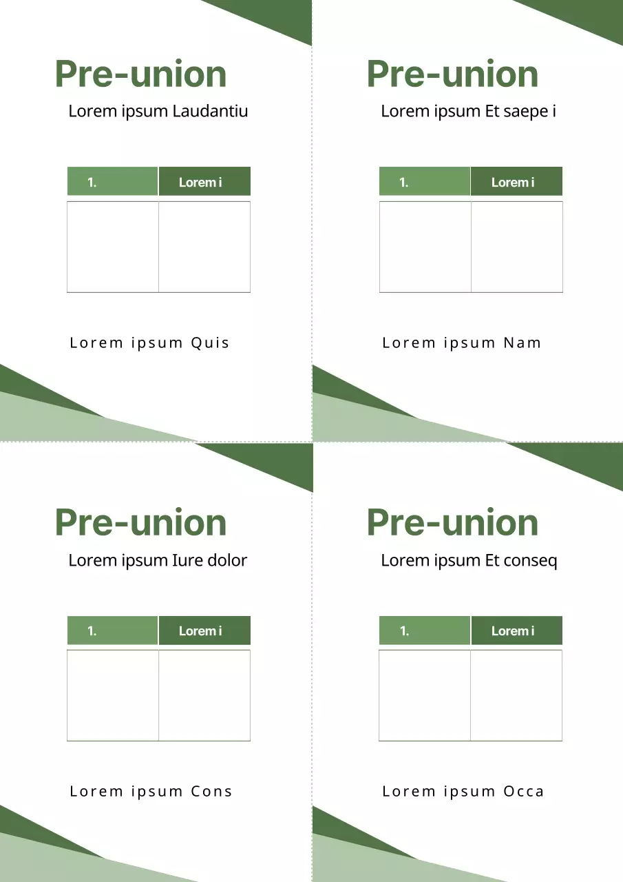 Groen keurig papieren stembiljet voor verkiezing vakbondsafgevaardigden