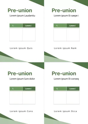 Groen keurig papieren stembiljet voor verkiezing vakbondsafgevaardigden