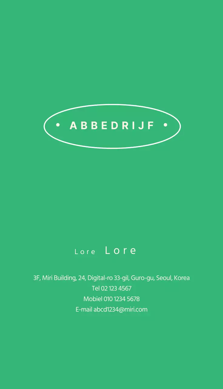 Groen omrand ovaal bedrijf