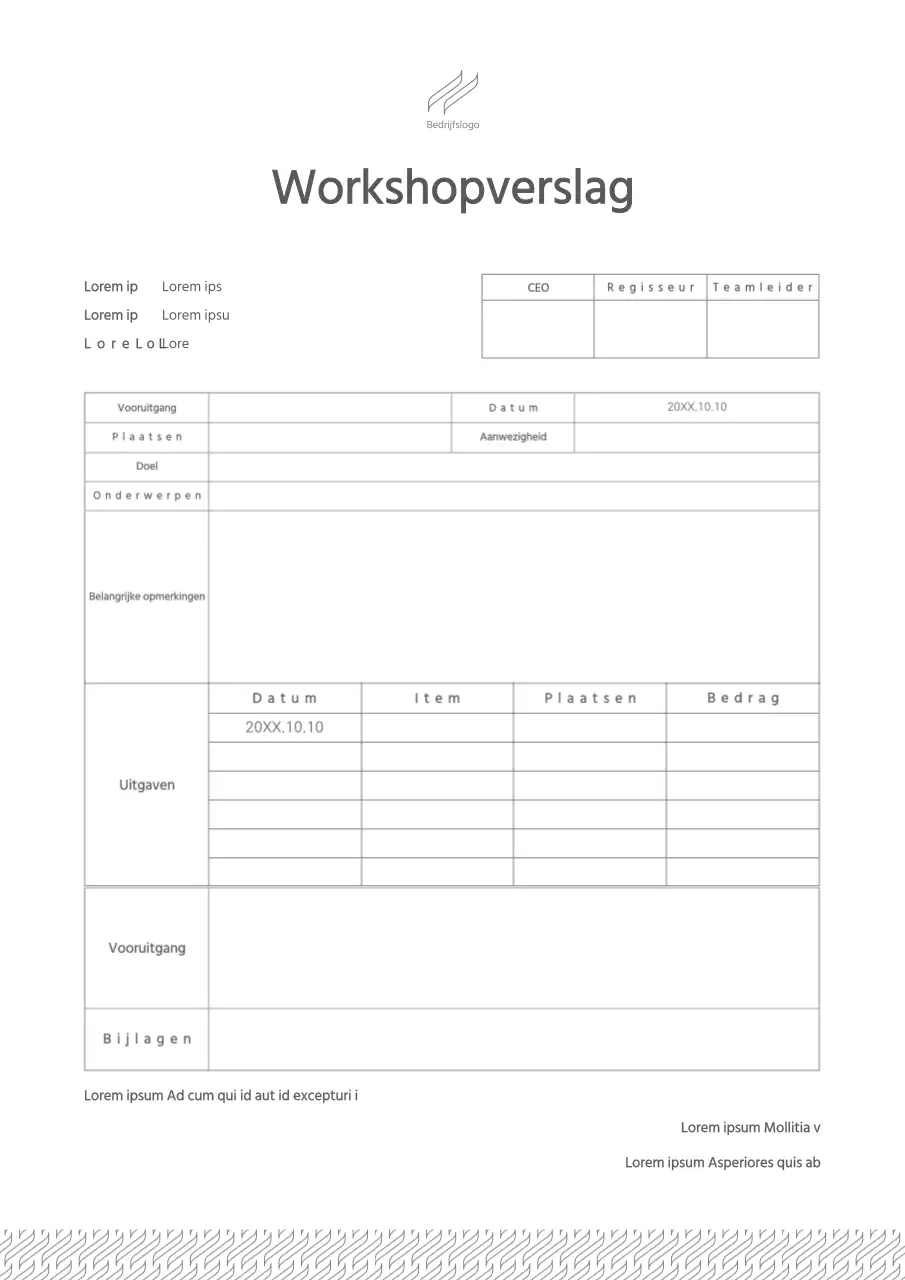 Schone witte en grijze voortgangsrapporten