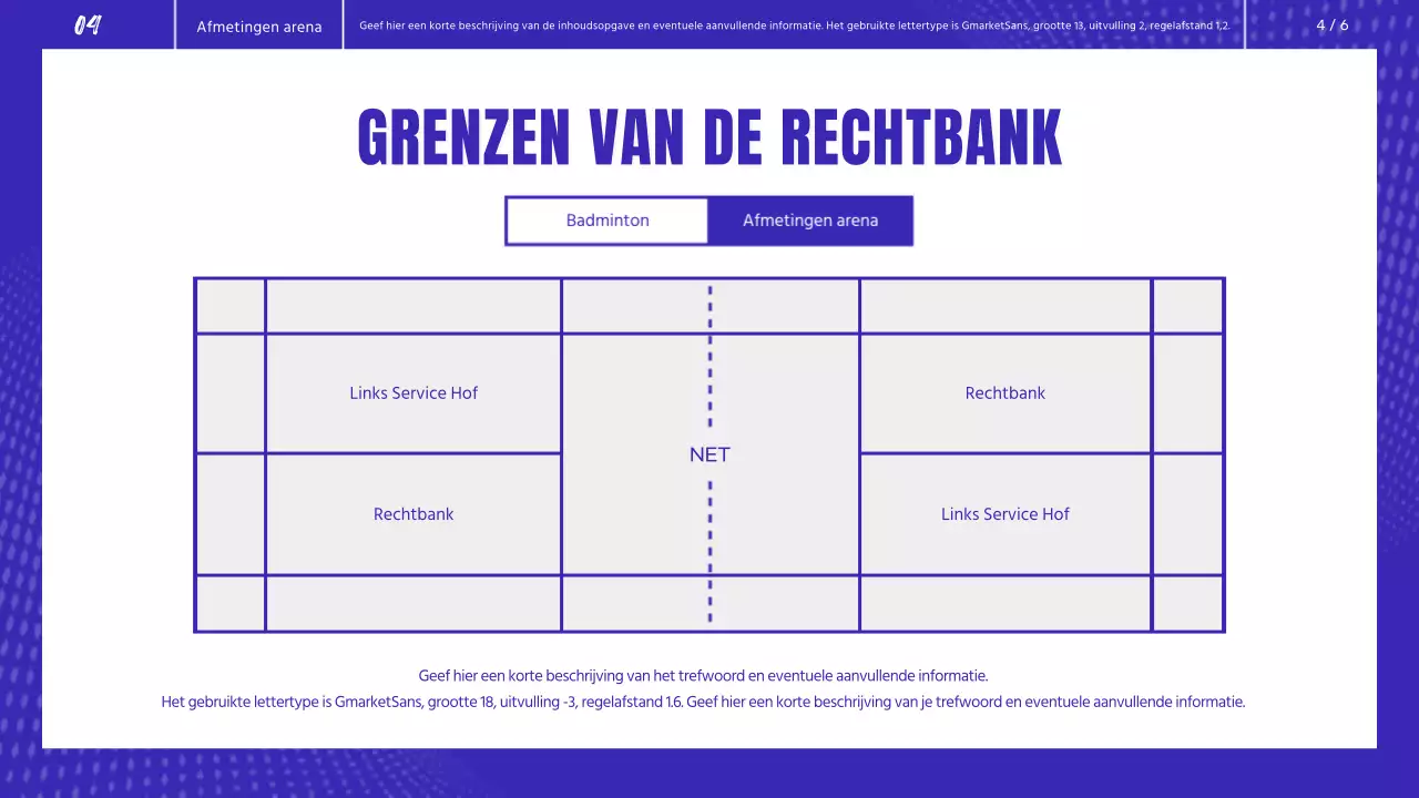 Blauw-wit badminton Fysieke prestatiebeoordeling begeleide les