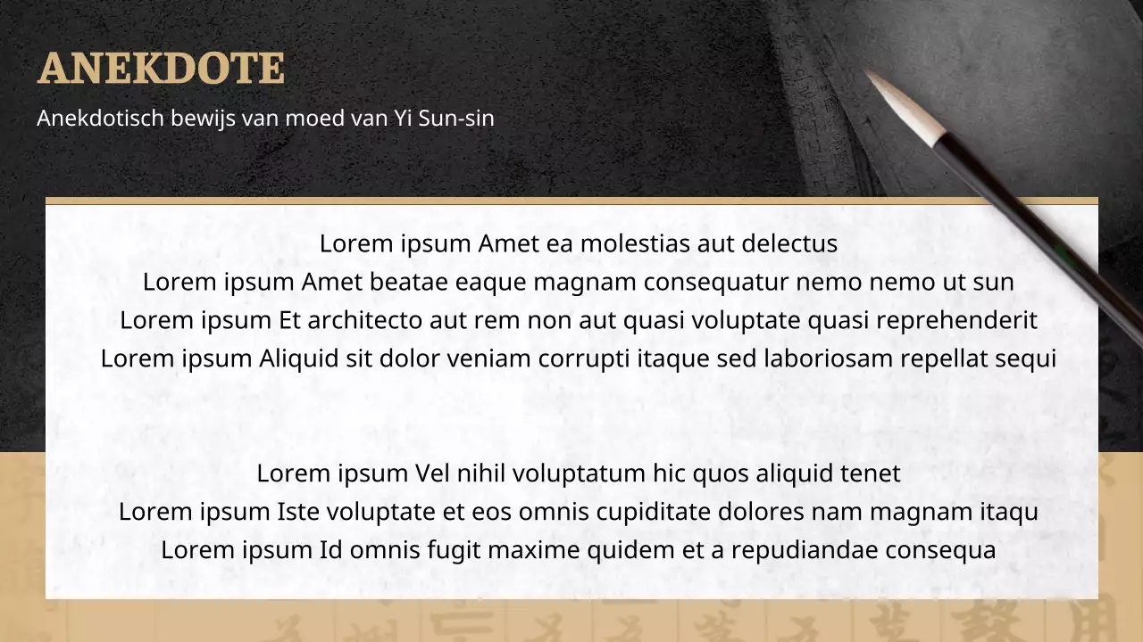 Een traditioneel maar grandioos concept in zwart en goud