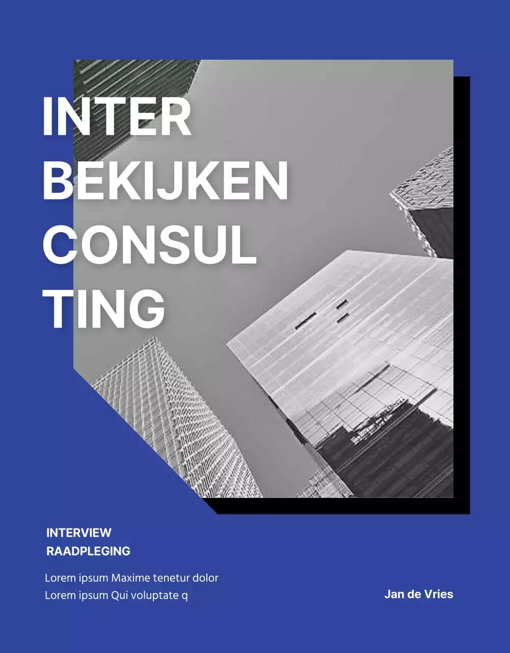 Blue and Monotone sollicitatiegesprek detailpagina