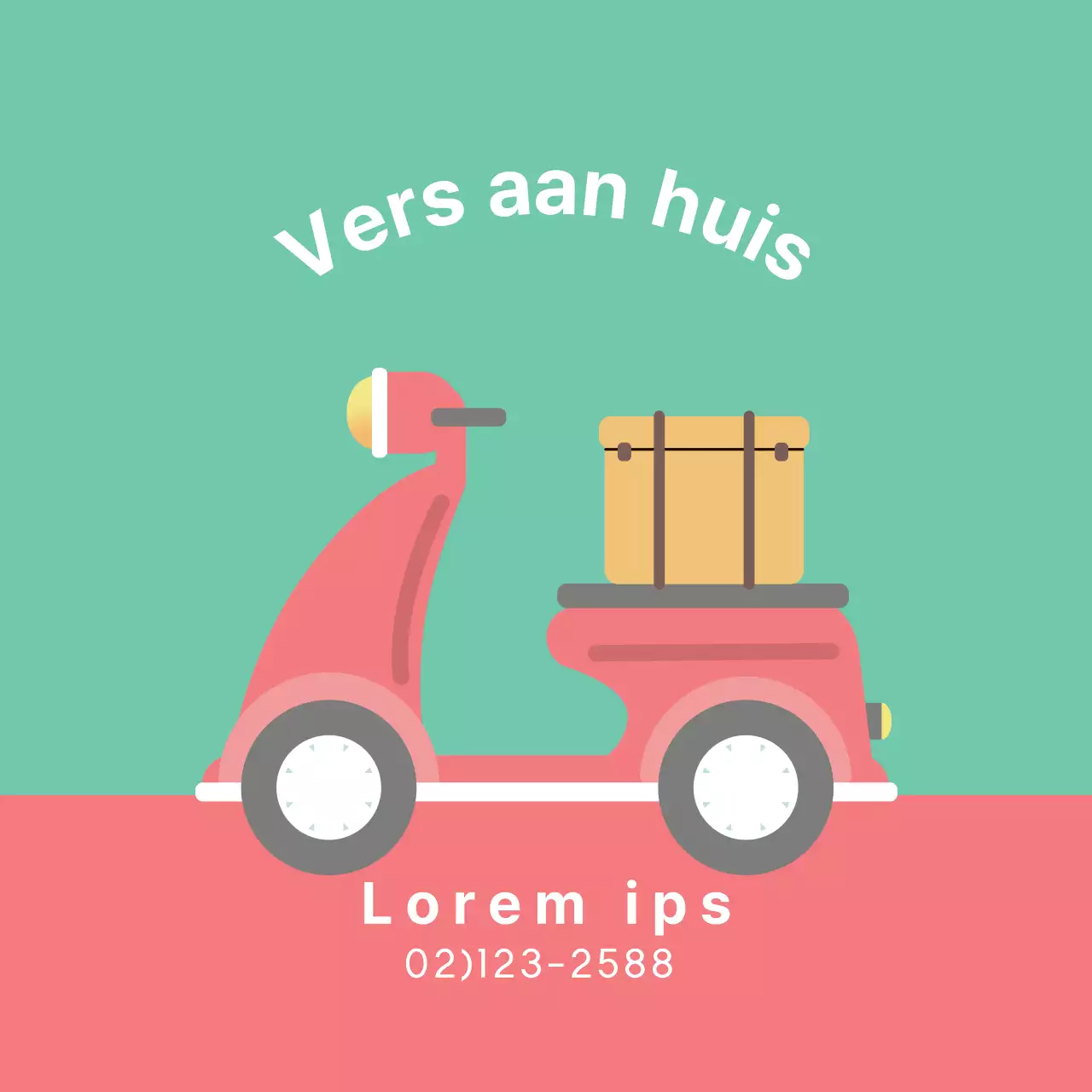 Roze groene illustratie nette levering promotie