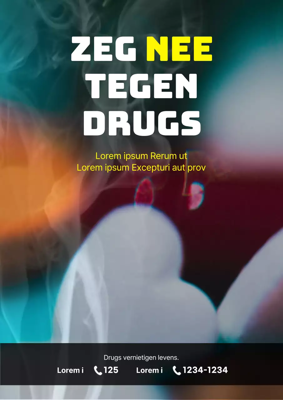 De witte en gele anti-drugscampagne