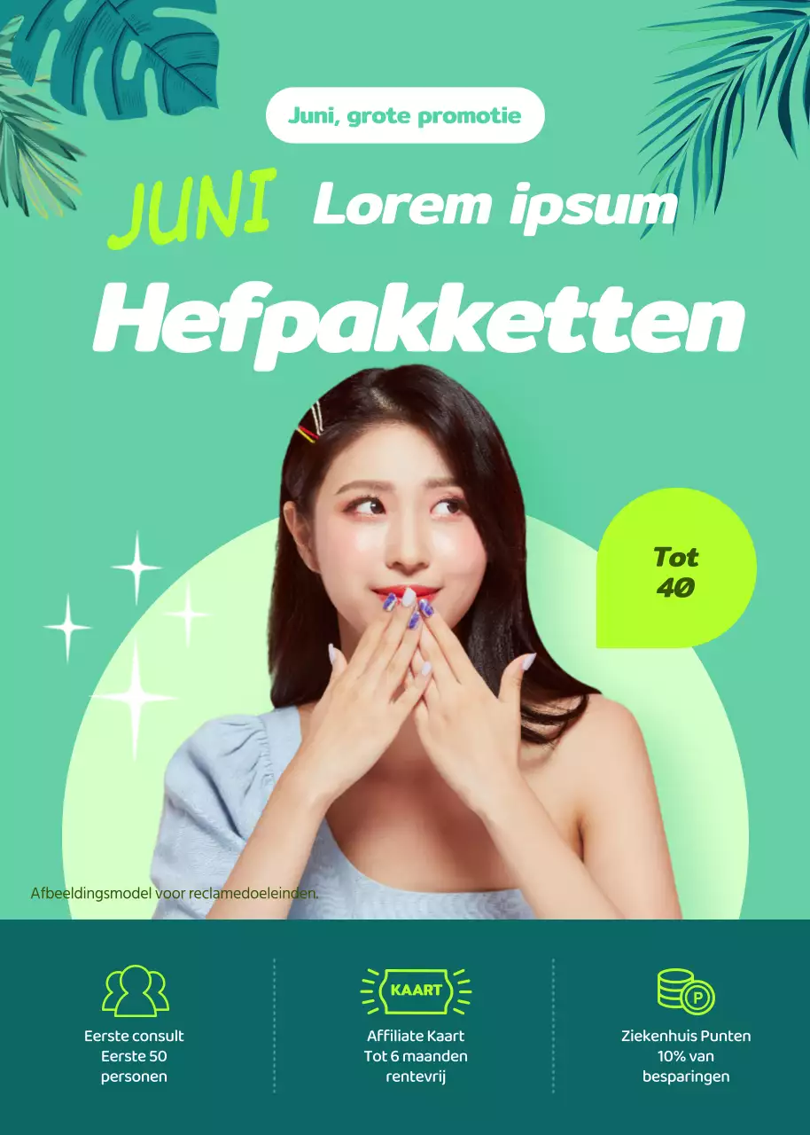 Turquoise Juni Zomer Ophef Pakket EventPopup