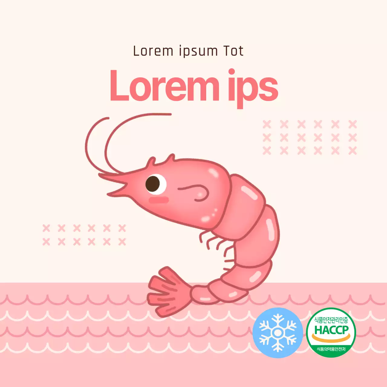 Sticker Vierkant Garnalenvlees