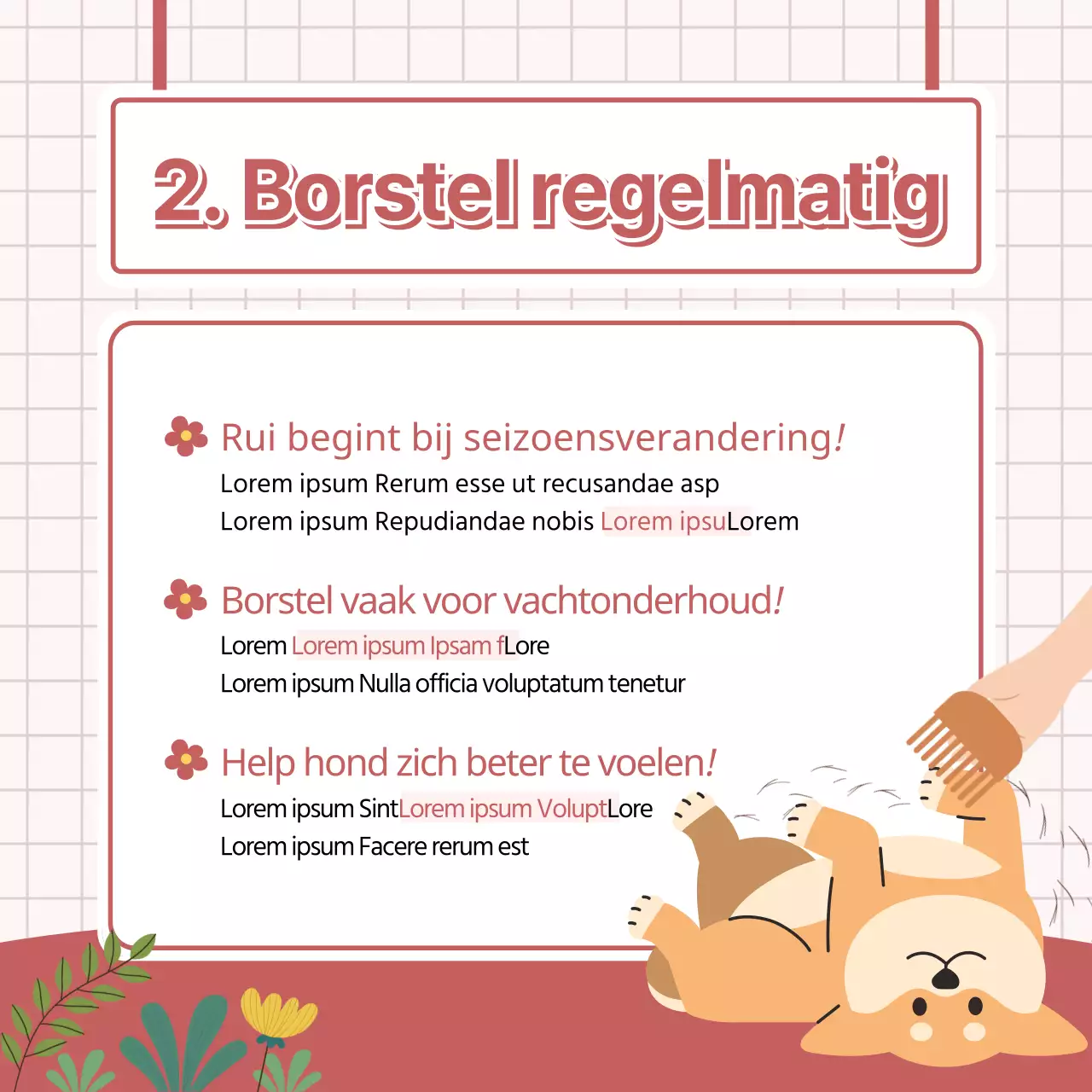 Een schattige puppy met een lenteachtergrond en gezondheidstips CardNews