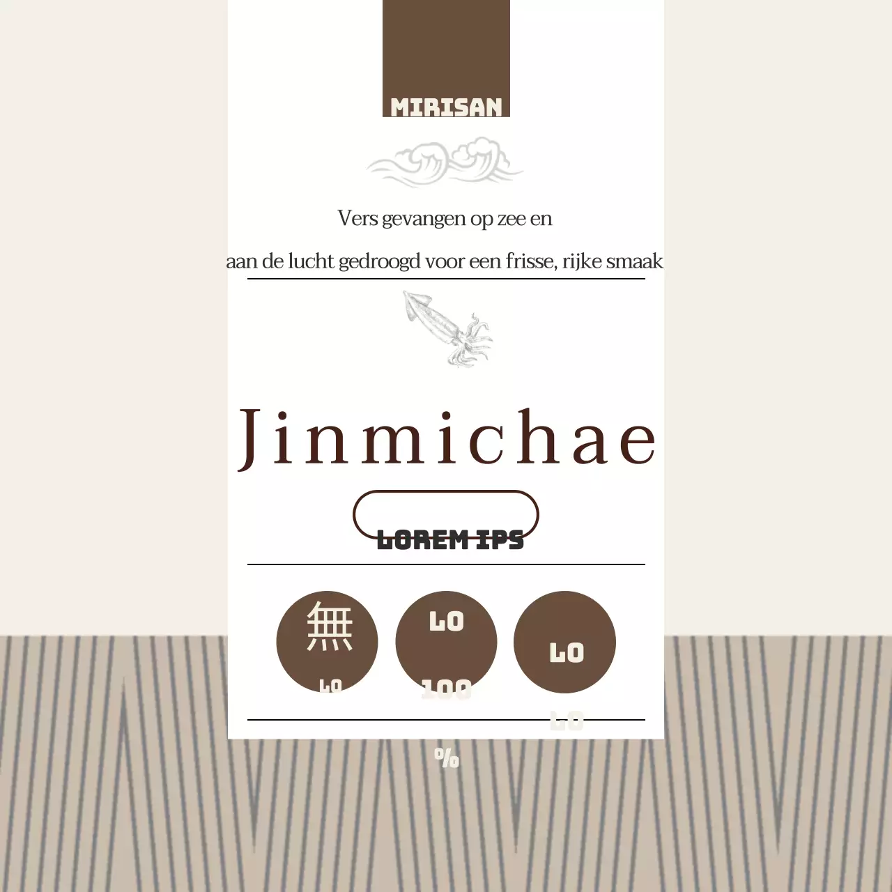 Jinmichae Gedroogde Vis Cirkel Sticker