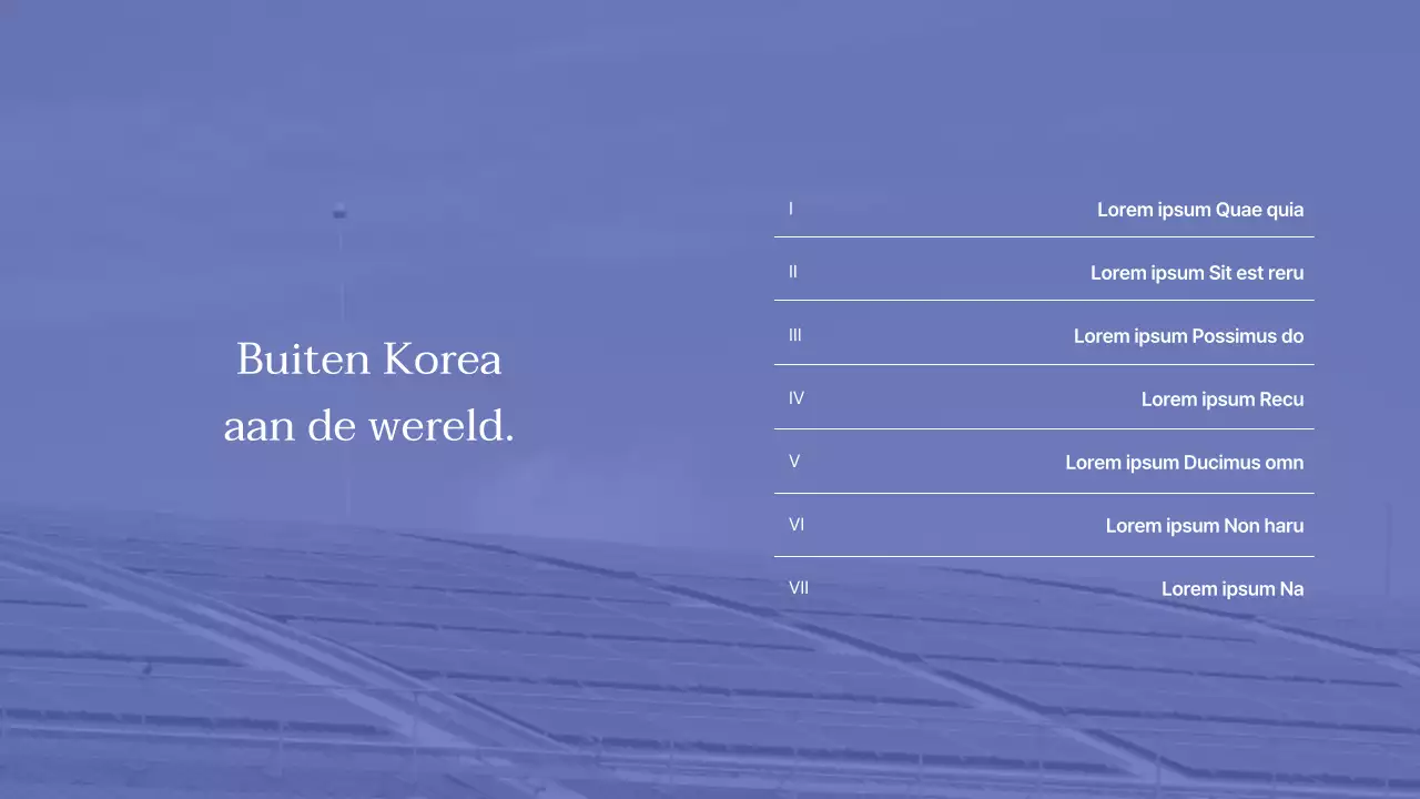 Eenvoudige evenementpresentatie in blauw en grijs