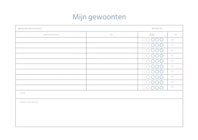 Blue Lines Eenvoudige Planner