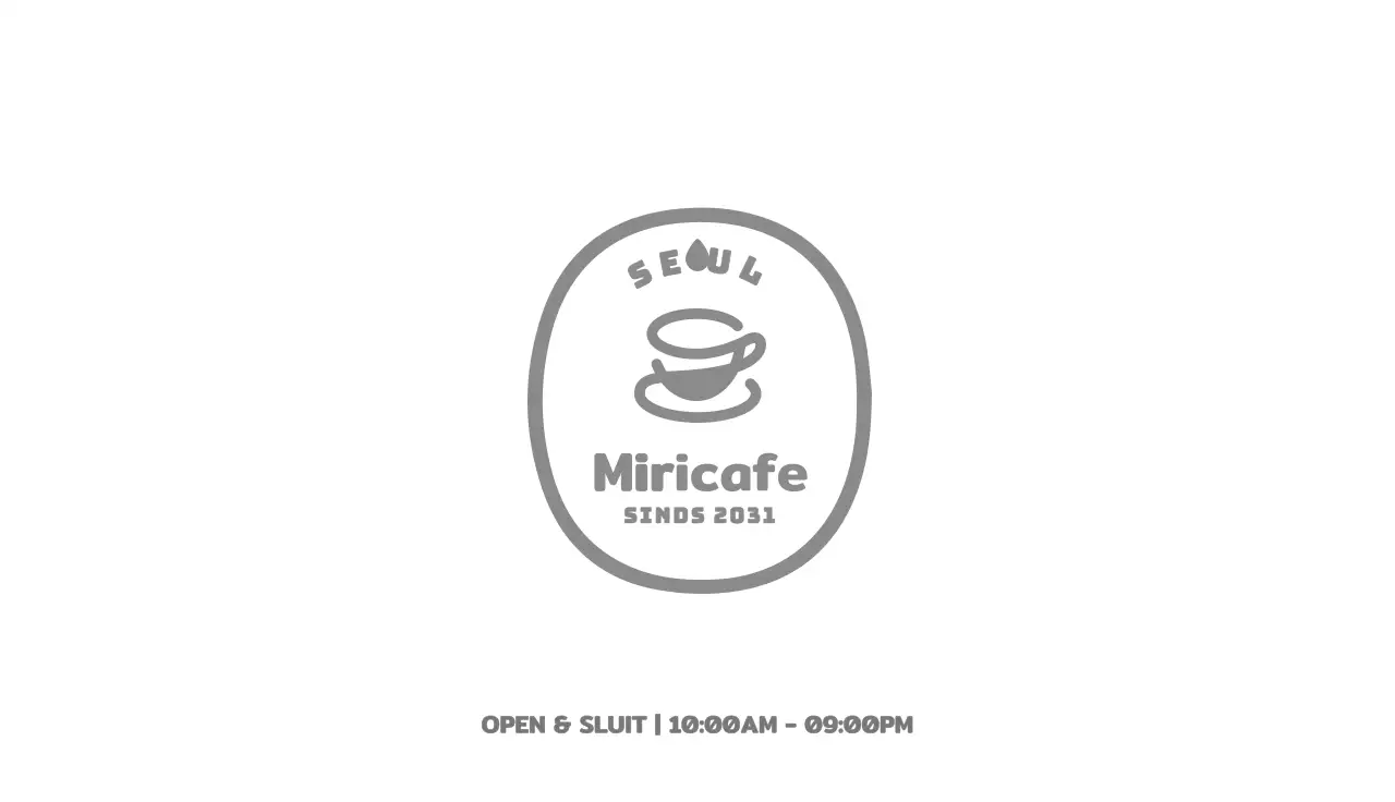 Café met een eenvoudig grijs koffiekopje