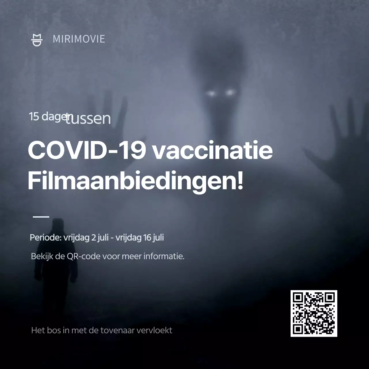 Vaccinatie-evenementen met een strak thema met witte tekstmarkering