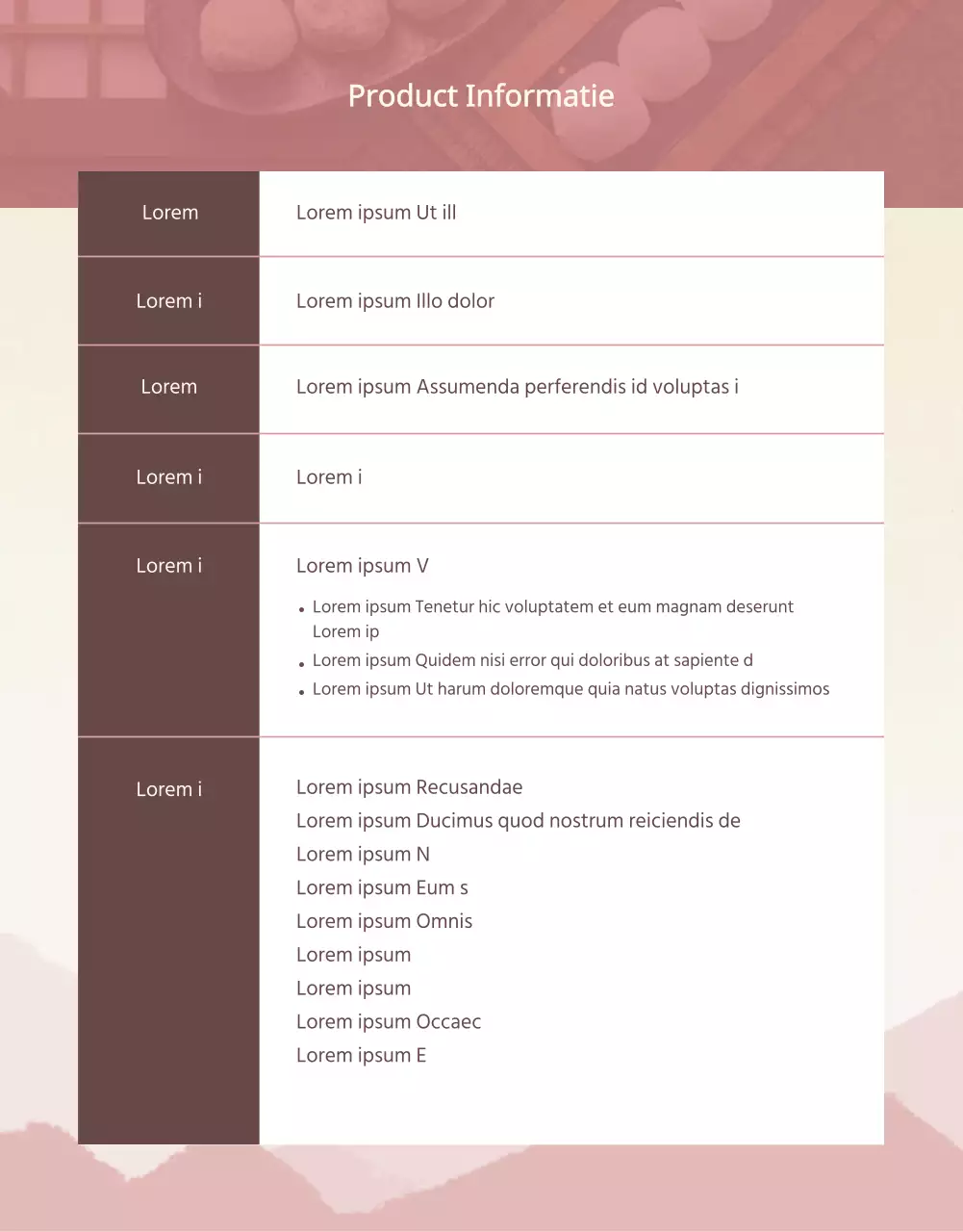 Roze traditionele moderne rijstcake detailpagina