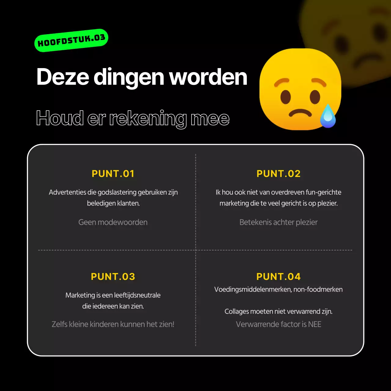 Zwarte en fluorescerende emoji-punten leuke marketing