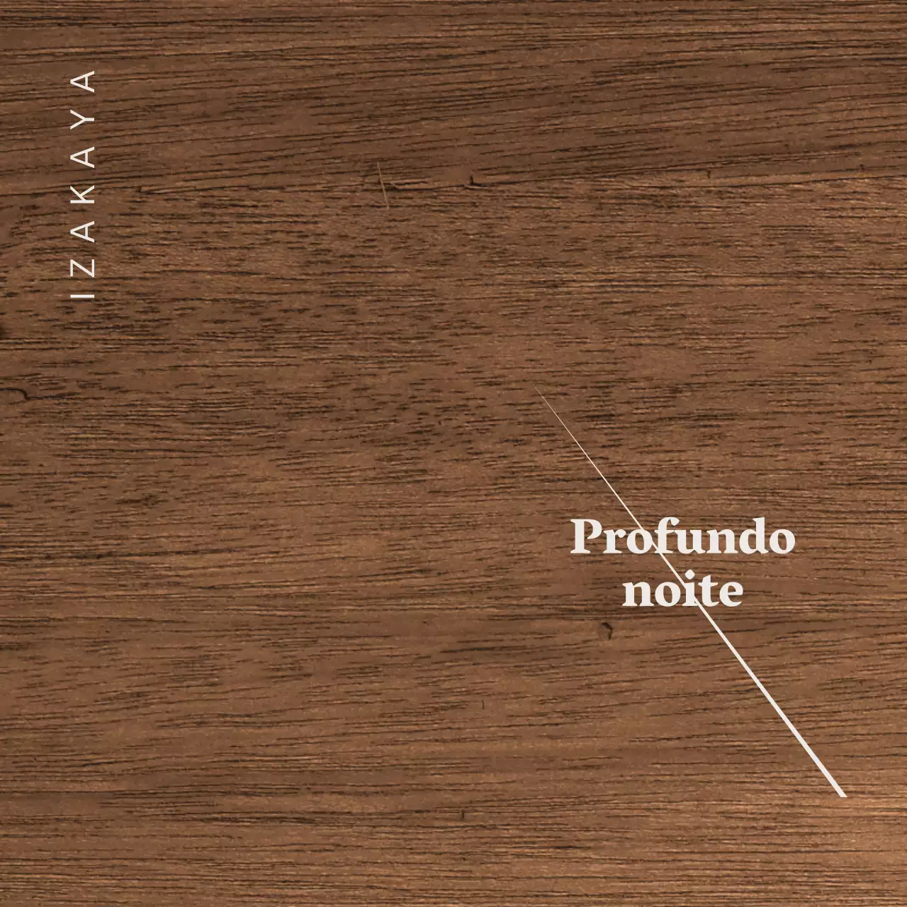 Desenho de Izakaya com kanji a cinzento claro e linhas diagonais