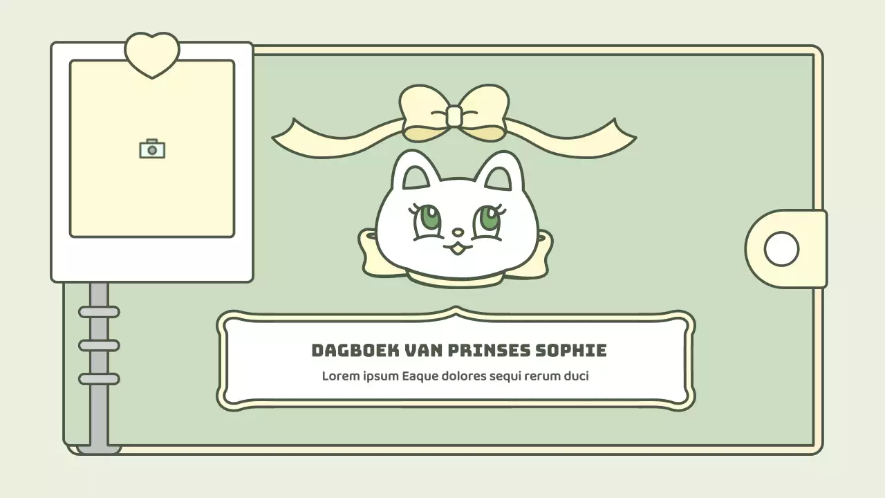 Schattige agenda concept presentatieset in lichtblauw en groen