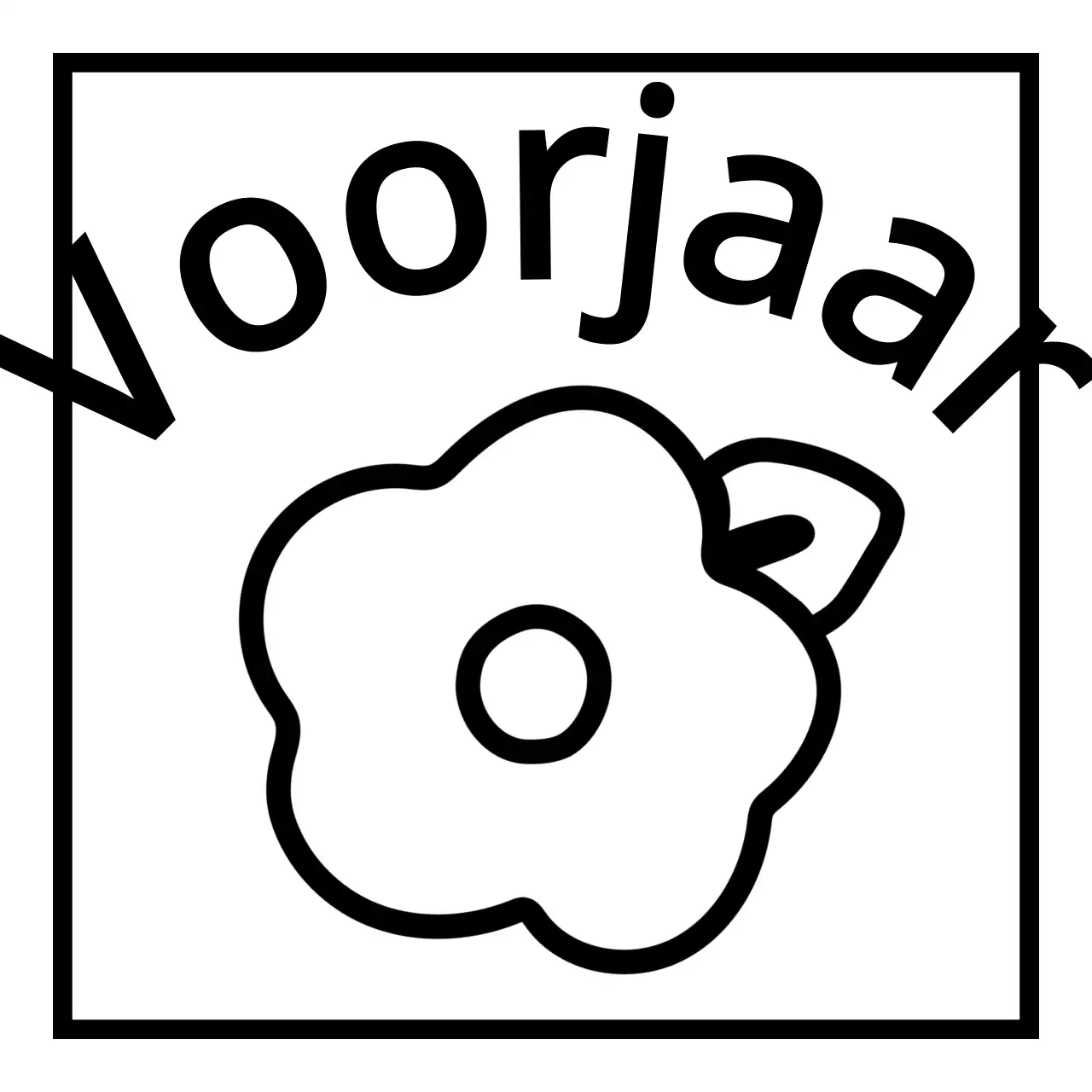 Eenvoudige zwarte lijnillustratie van verschillende objecten en dieren