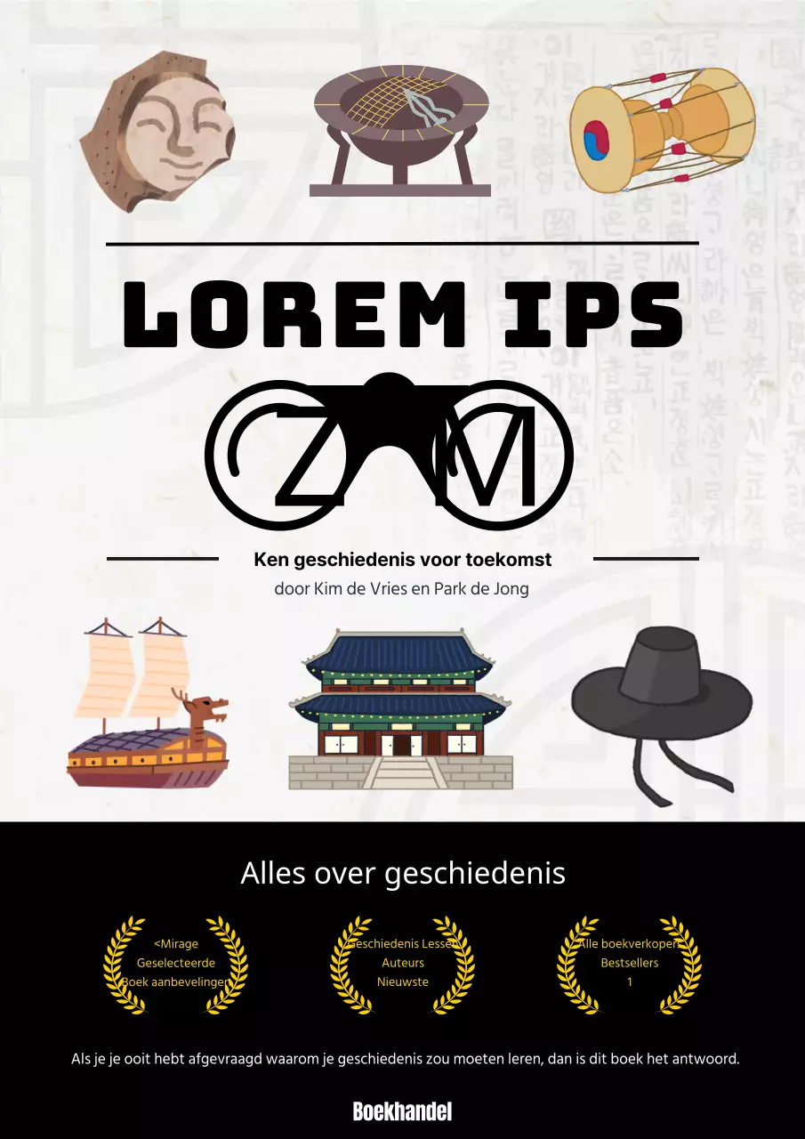 Koreaanse geschiedenis met een telescoop in zwart-wit