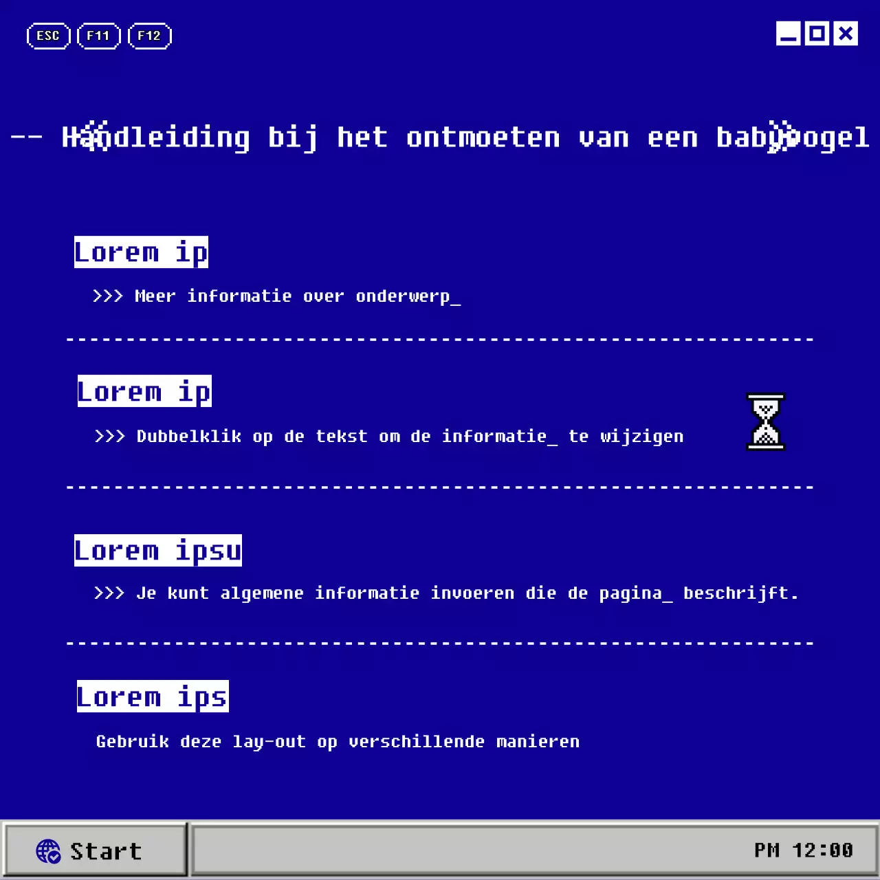 De oude blauw met grijze computer babyvogel CardNews