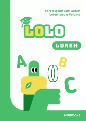 Een schattige, groene, geïllustreerde boekomslag met vragen.