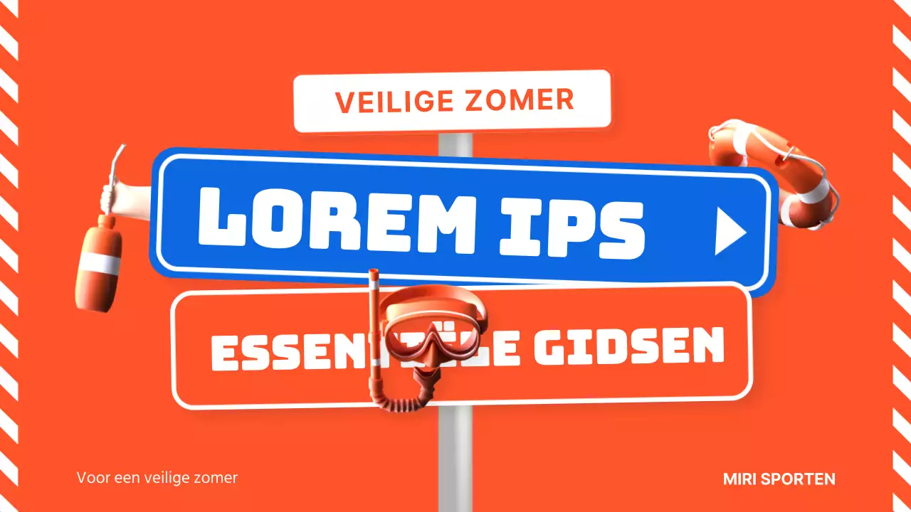 Een oranje en blauwe gids voor waterveiligheid in de zomer