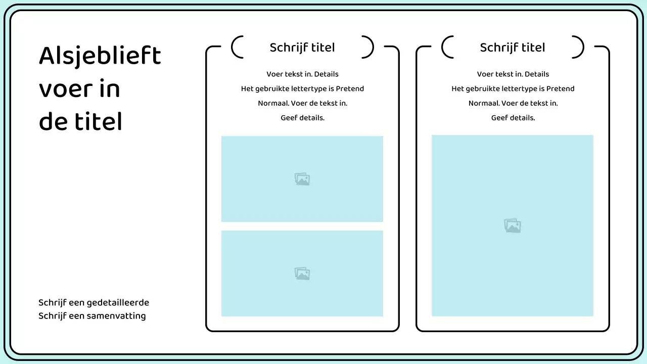 Markeer trefwoorden in een eenvoudige lijnstijl in geel en mint