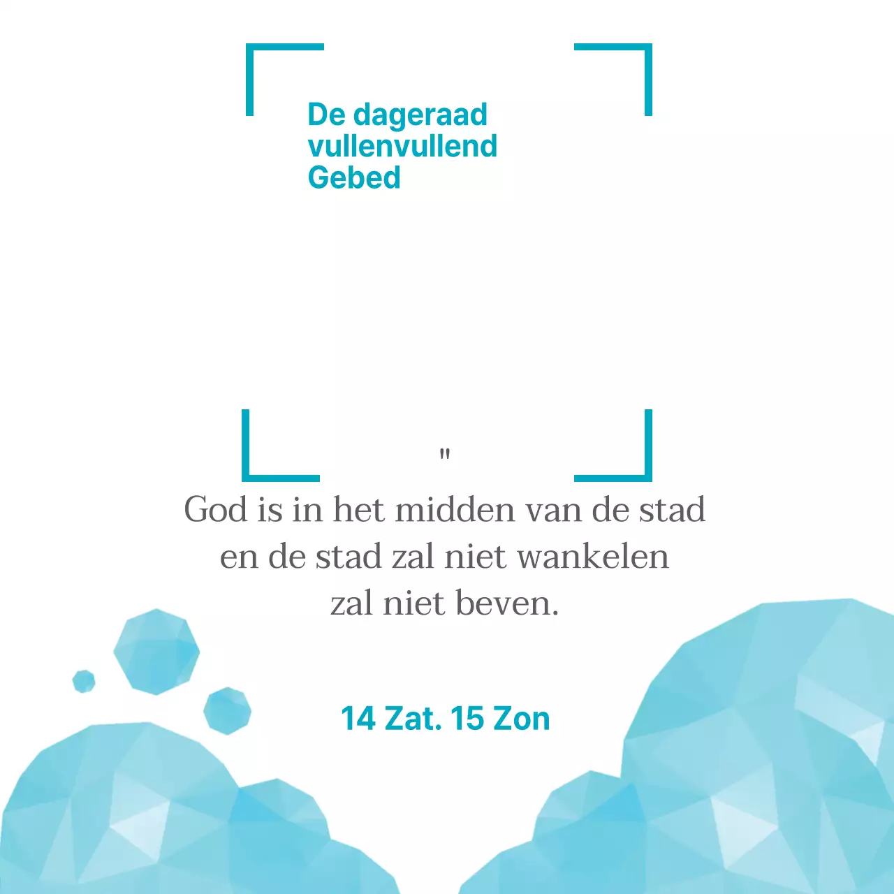 Gebeden om de dageraad te vullen