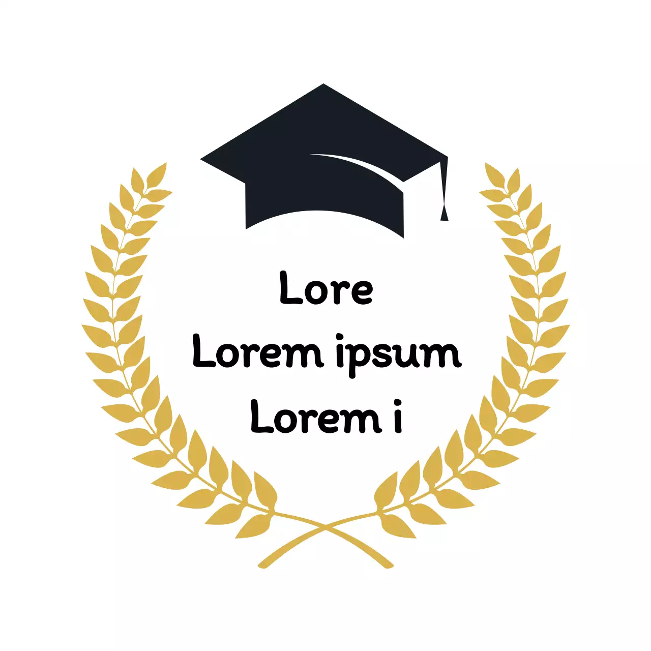 Zwart met gouden illustratie afstudeerfeest