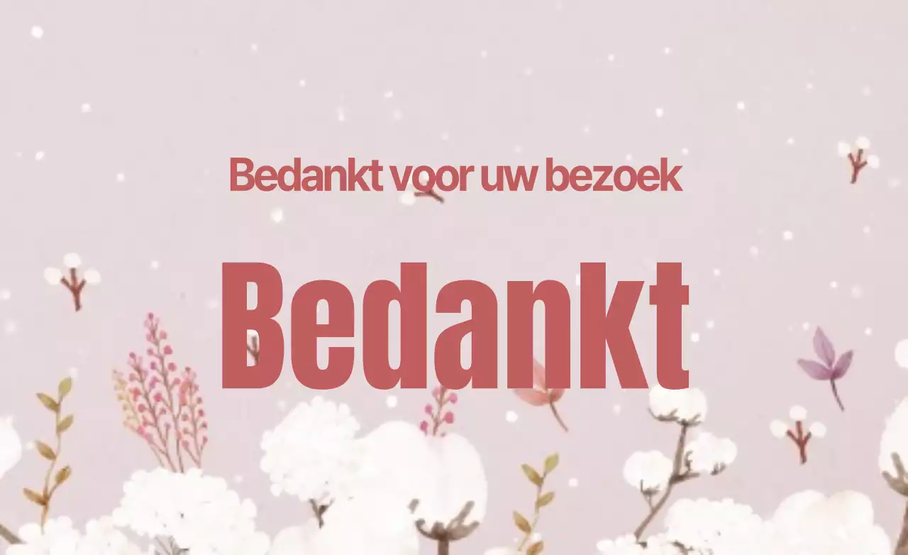 Bedankt voor uw bezoek