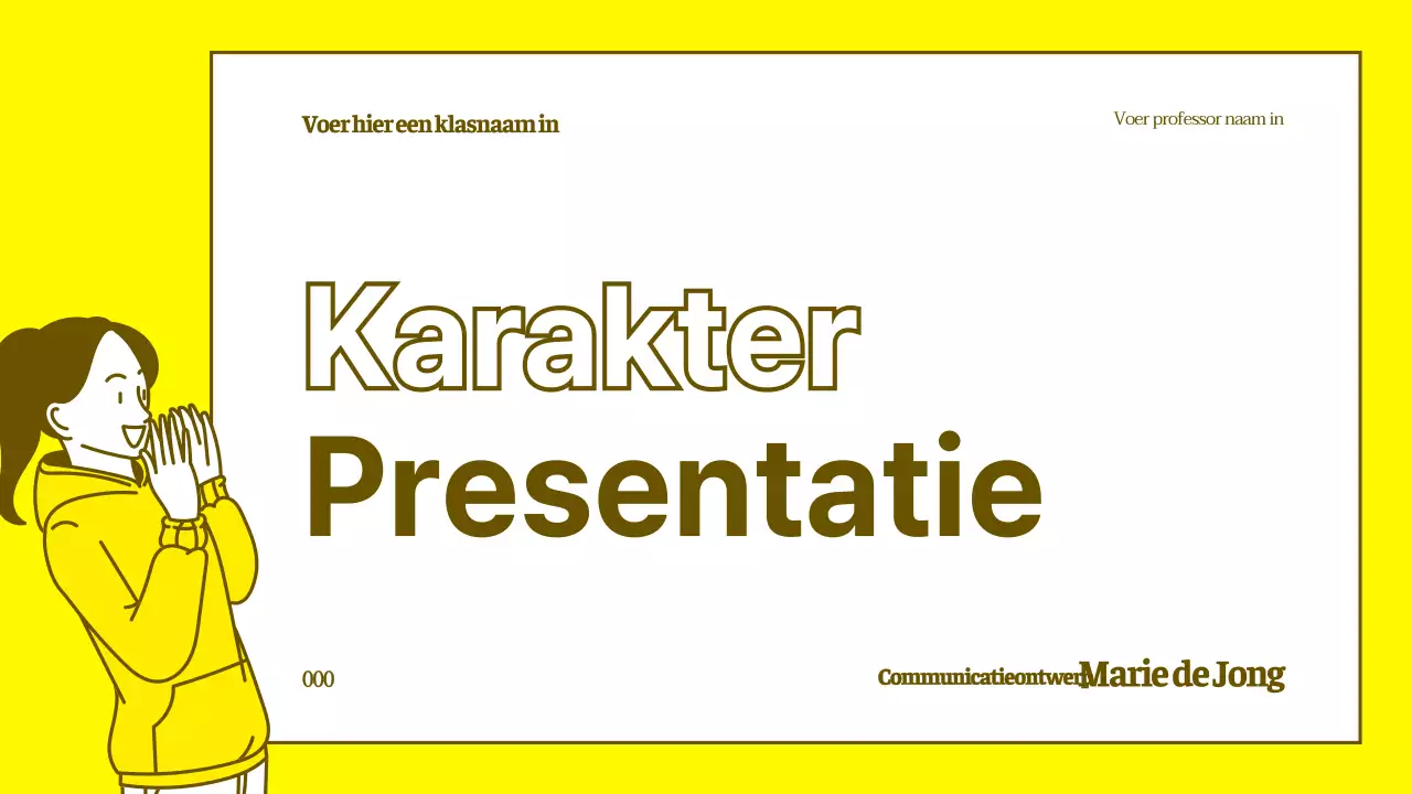 Schone karakter illustratie tutorial in geel en bruin