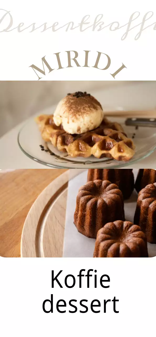 Cursief café spandoek met wafels met warme broodjes en desserts.